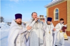 Преосвященнейший Владыка совершил великое освящение храма в честь иконы Божией Матери "Умиление" с. Красноармейское