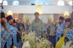 Архипастырь совершил утреню с чином Погребения Пресвятой Богородицы в кафедральном храме святителя Николая города Канаш
